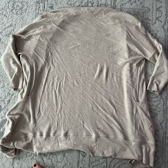 Pact Tan Organic Cotton Airplane Cardigan Sweater Lightweight Open Front Sm Med - Picture 7 of 9